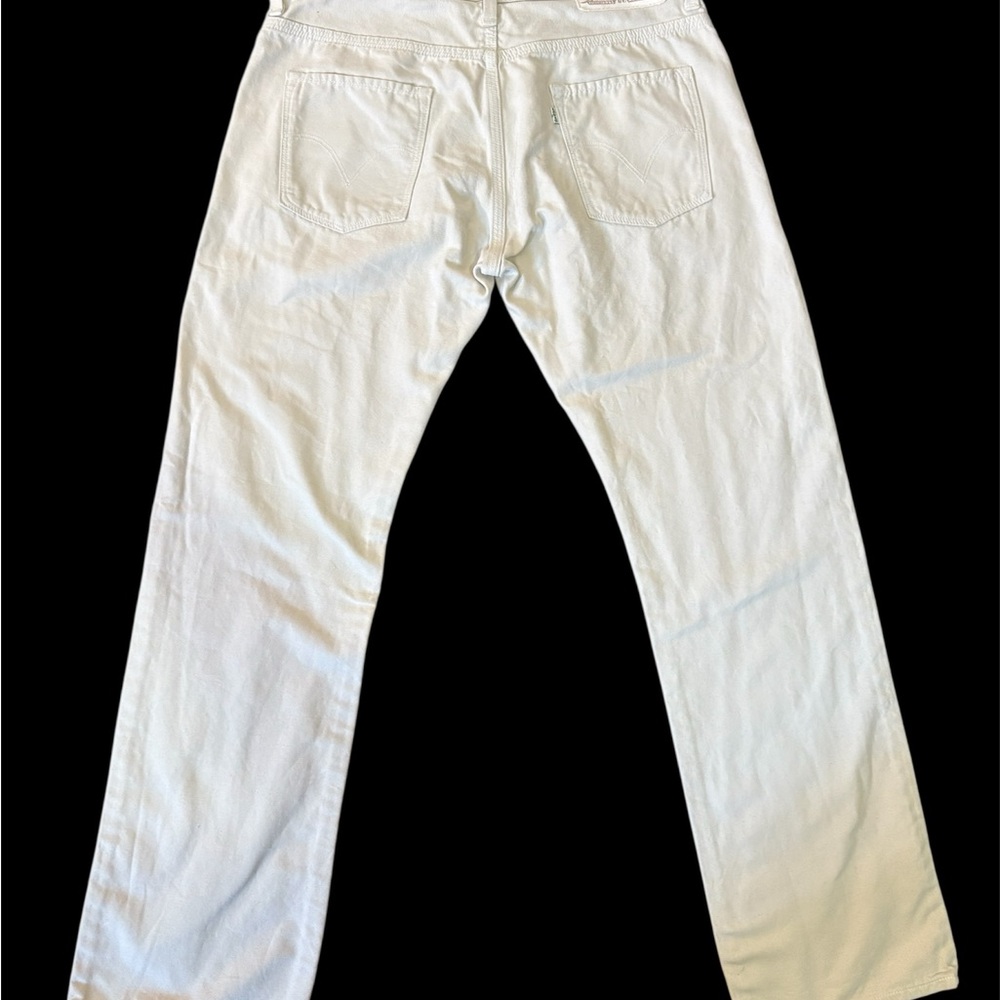 Levi's Men's Off-White Straight Jeans